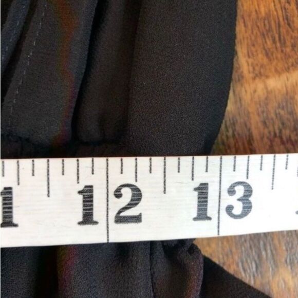 Robert Rodrigues for Neiman Marcus Ruffled Chiffon  Halter Top in Black/Cream - Picture 12 of 15